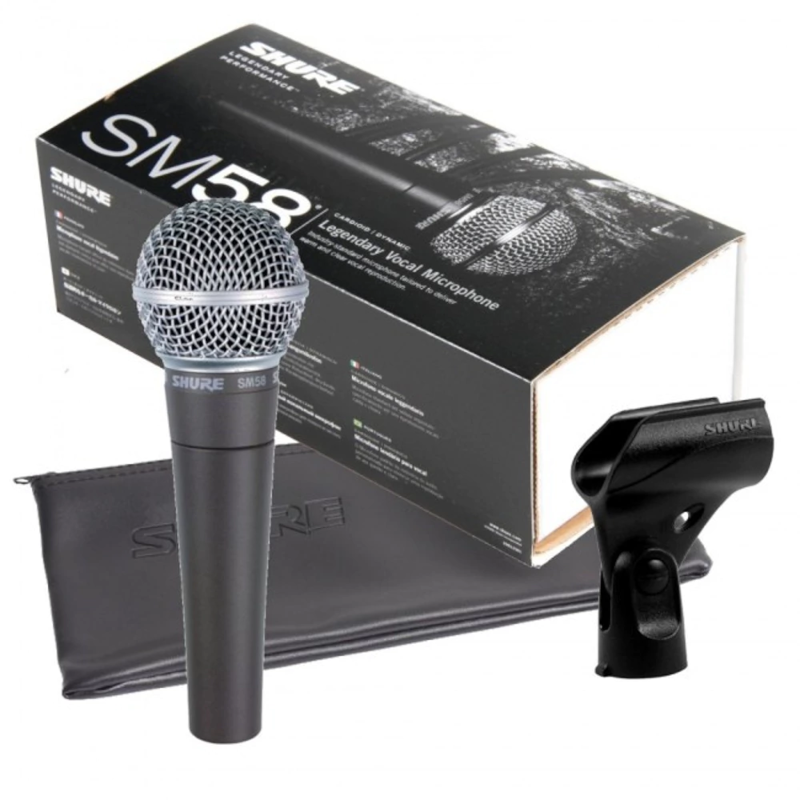 Micrófono Shure SM SM58-LC dinámico cardioide gris oscuro/plateado