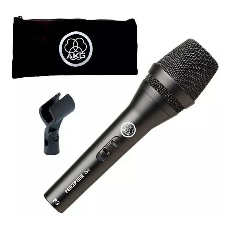 Micrófono AKG P3 S Dinámico Cardioide color negro