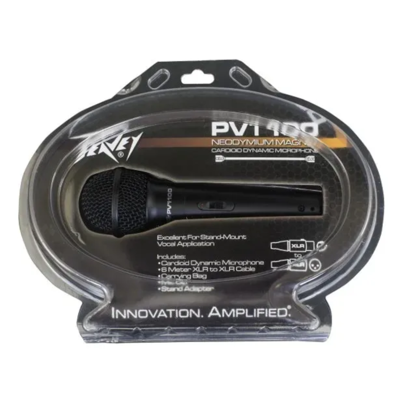 Microfono Peavey Pvi100 Dinamico Cardioide Cable 6m XLR Negro
