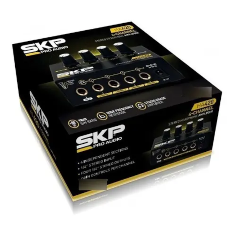Amplificador De Auriculares 4 Canales Skp Ha420