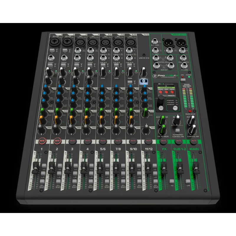 Consola Mackie Profx12v3+ Mixer 12ch Usb Bluetooth