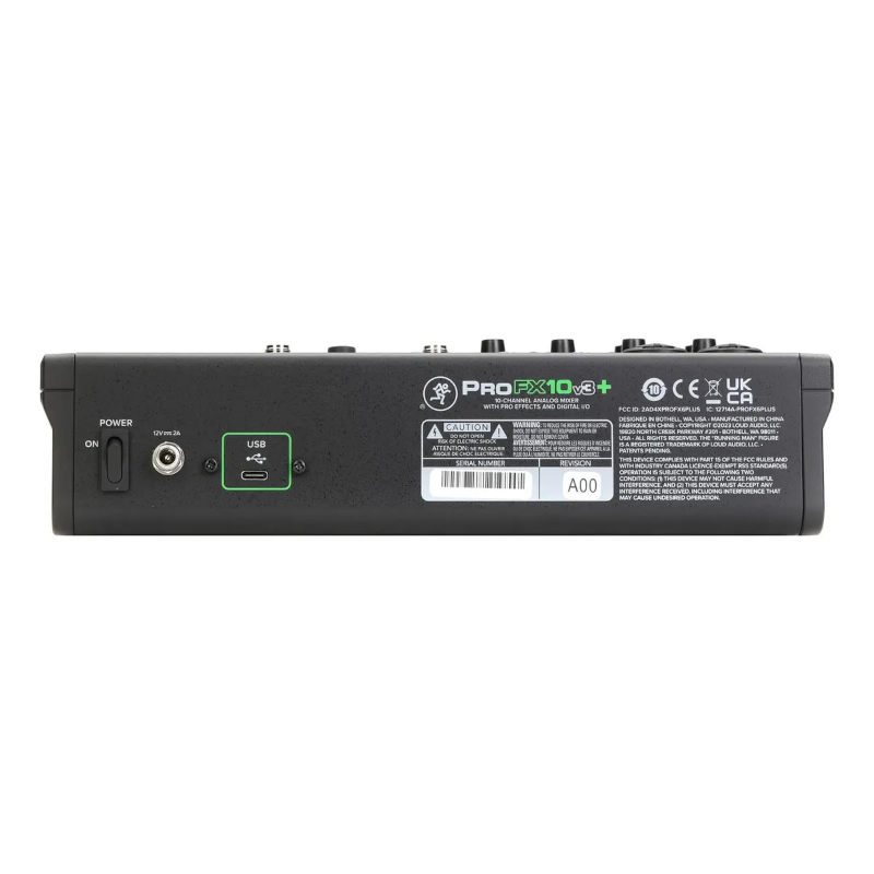 Consola Mackie Profx10v3+ Usb Interfaz Efectos 10 Canales