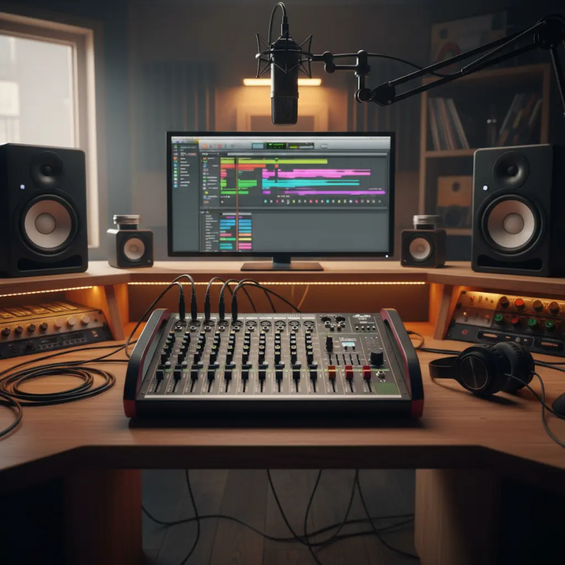 Mixer Consola De Sonido 8 Canales Usb Bluetooth Efectos Gbr